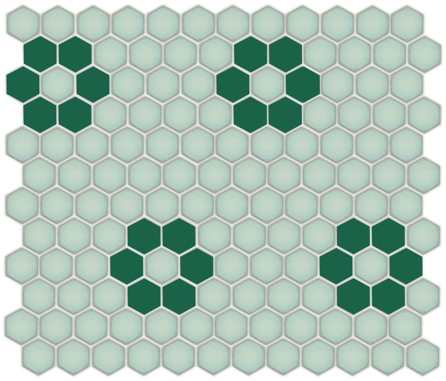 Tile featuring Repeating Rosette motif in Pinnacle hexagon style