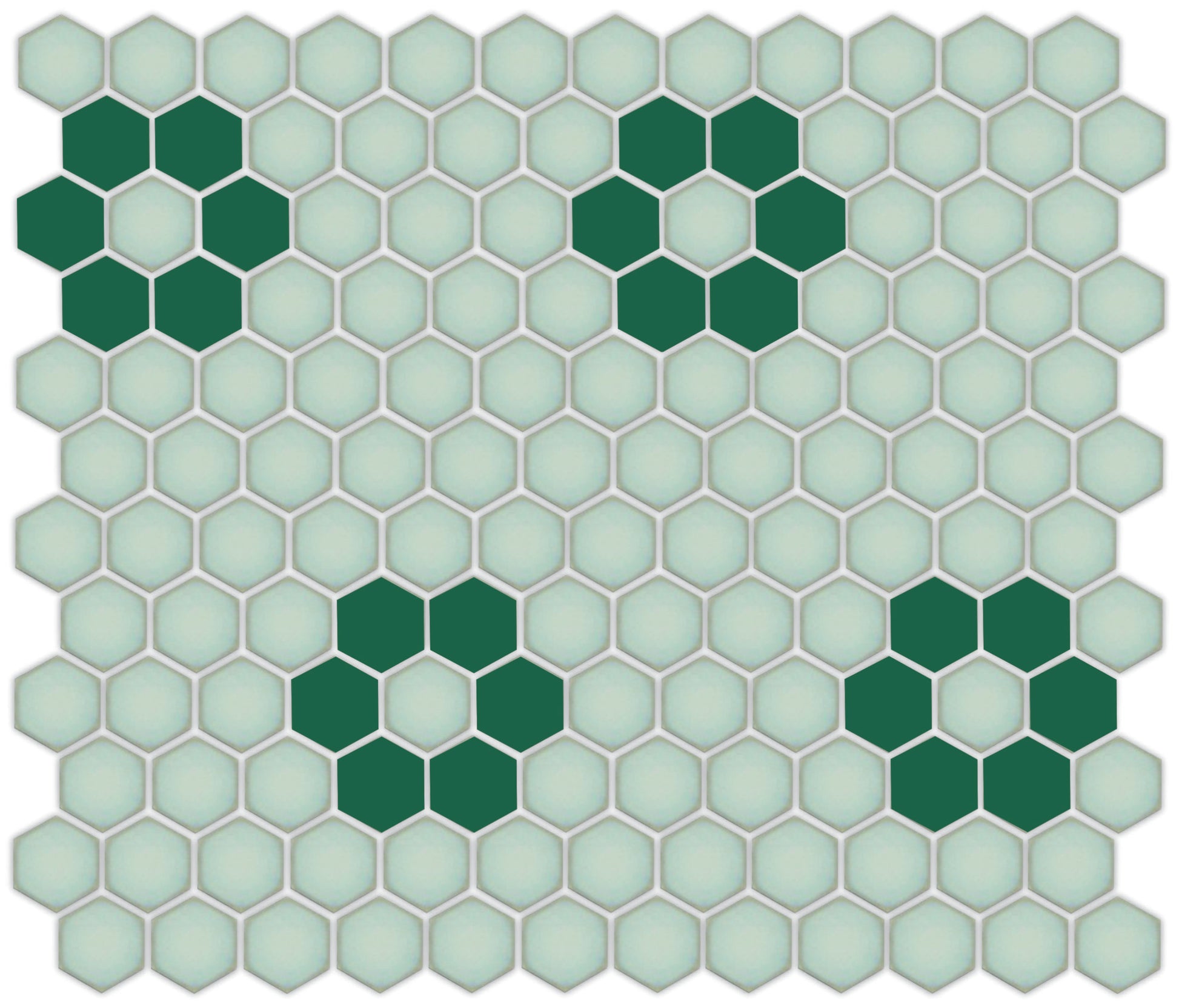 Tile featuring Repeating Rosette motif in Pinnacle hexagon style