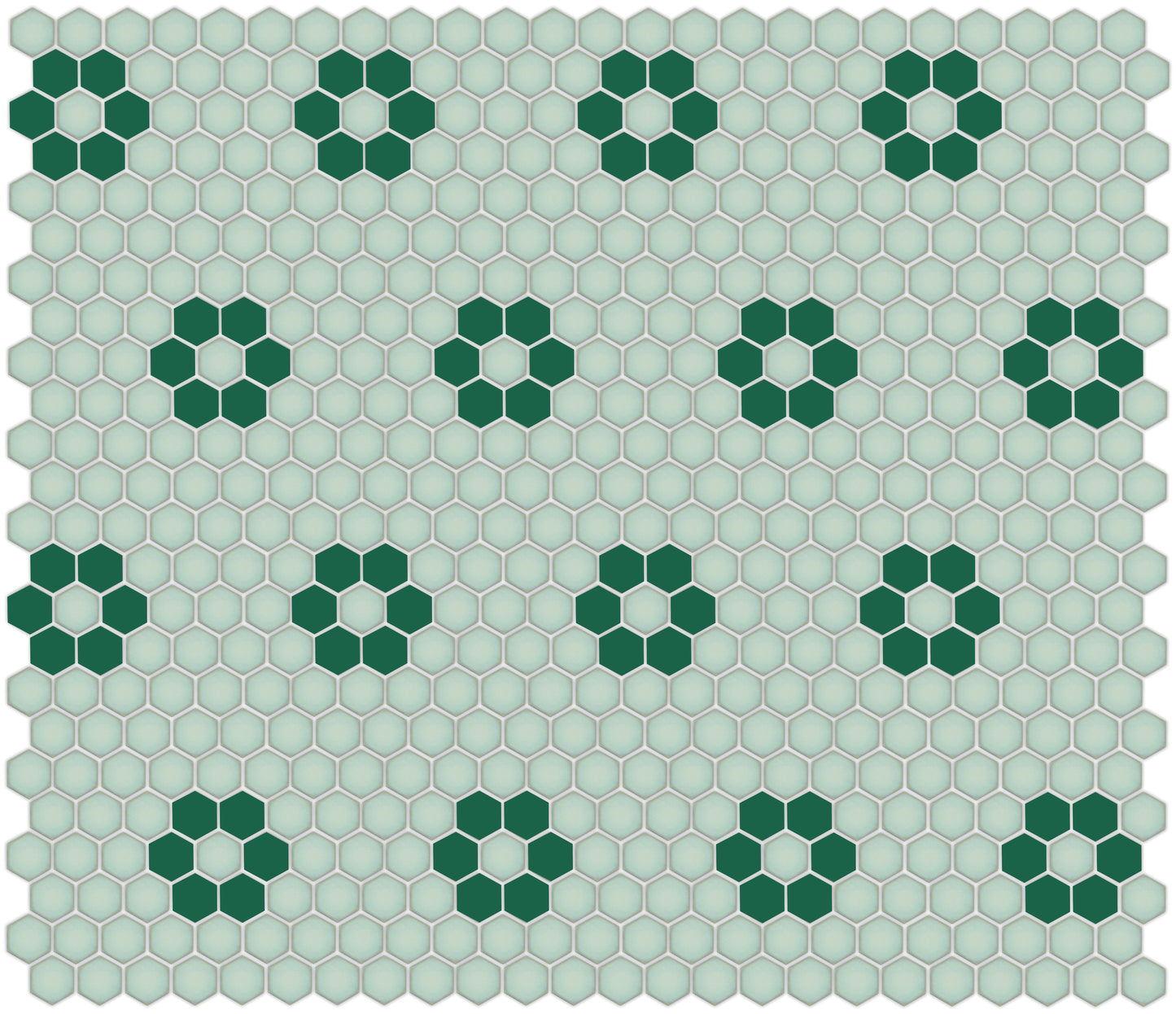 Tile featuring Repeating Rosette motif in Pinnacle hexagon style
