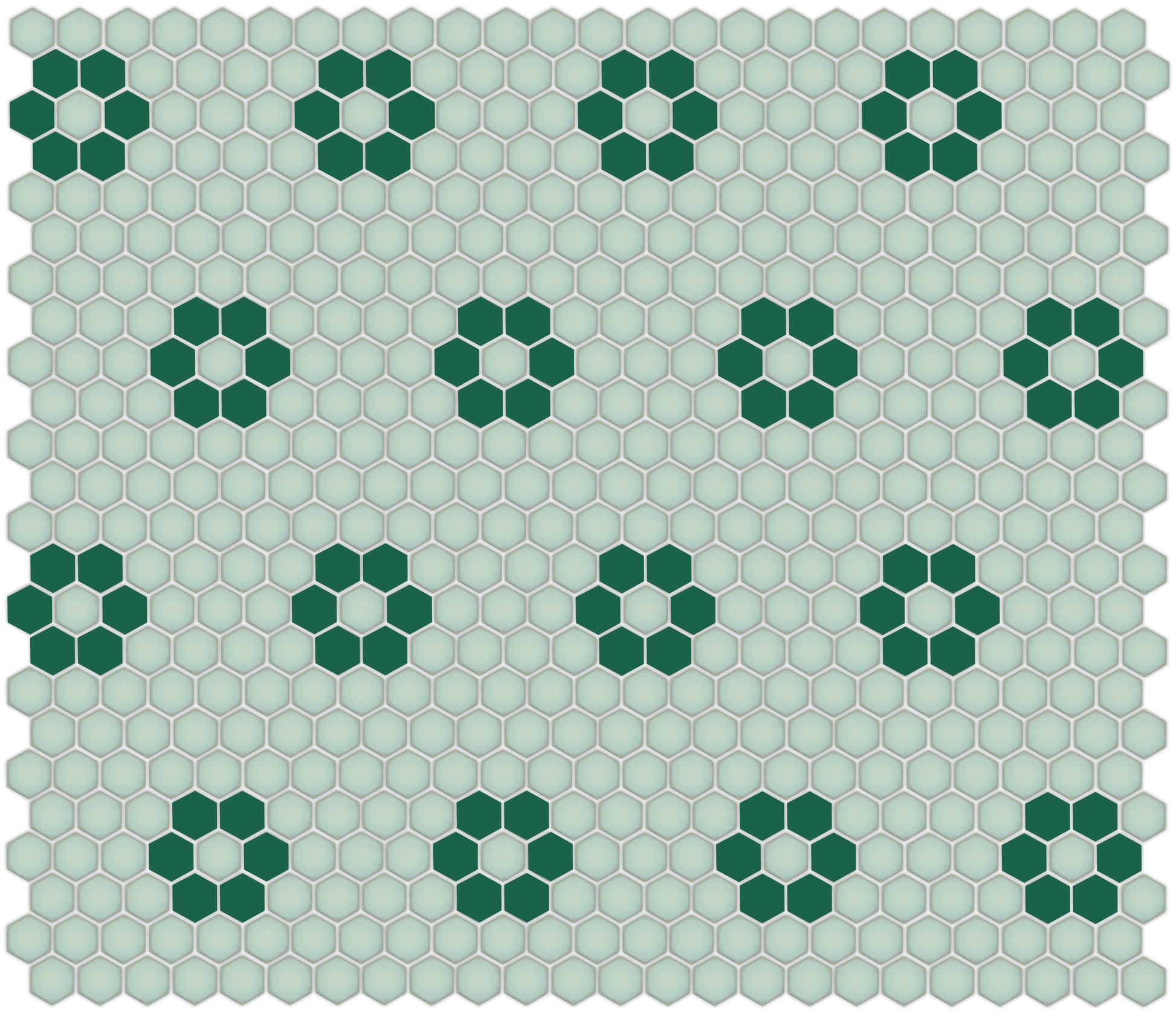 Tile featuring Repeating Rosette motif in Pinnacle hexagon style