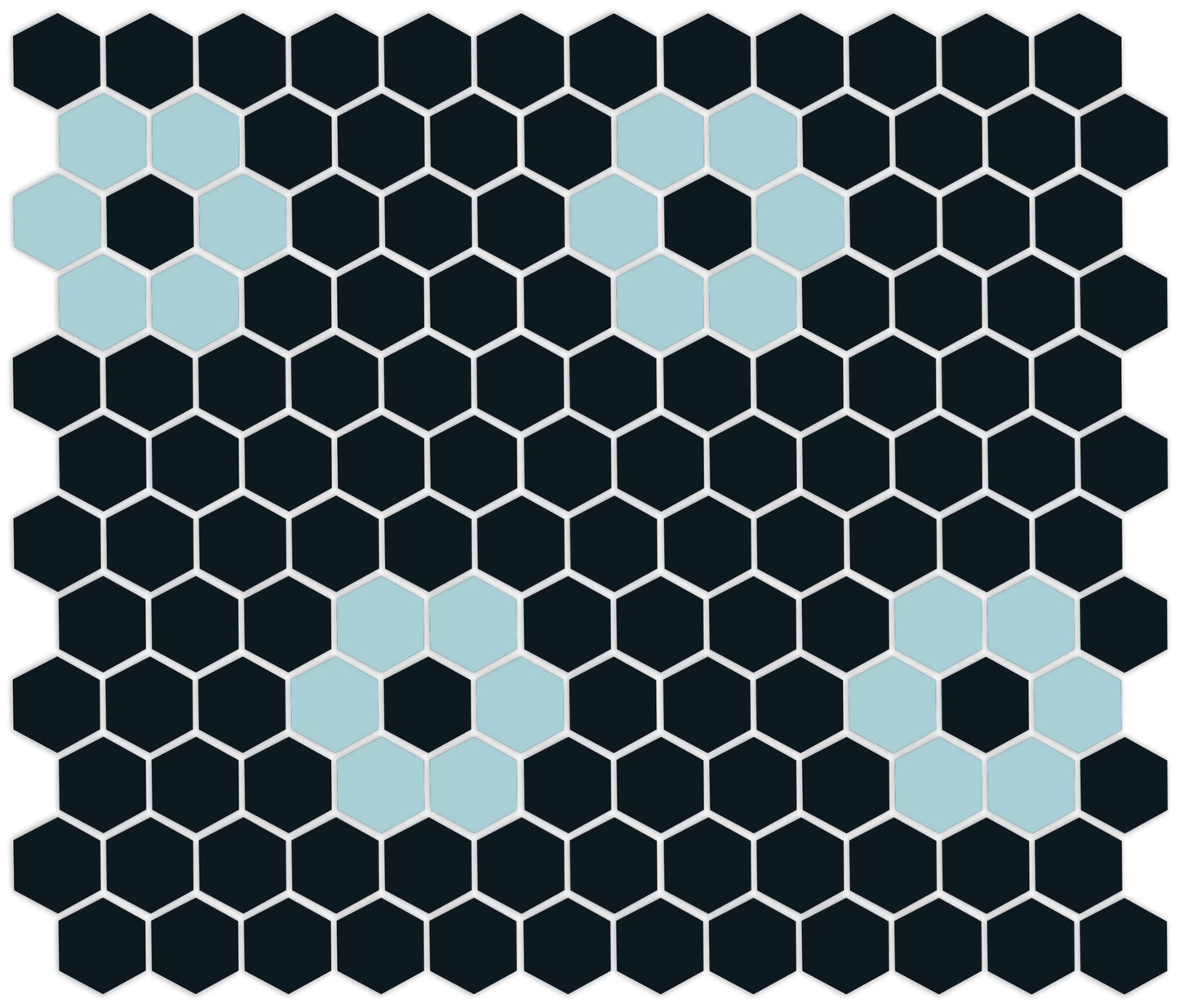 Tile featuring Repeating Rosette motif in Pinnacle hexagon style