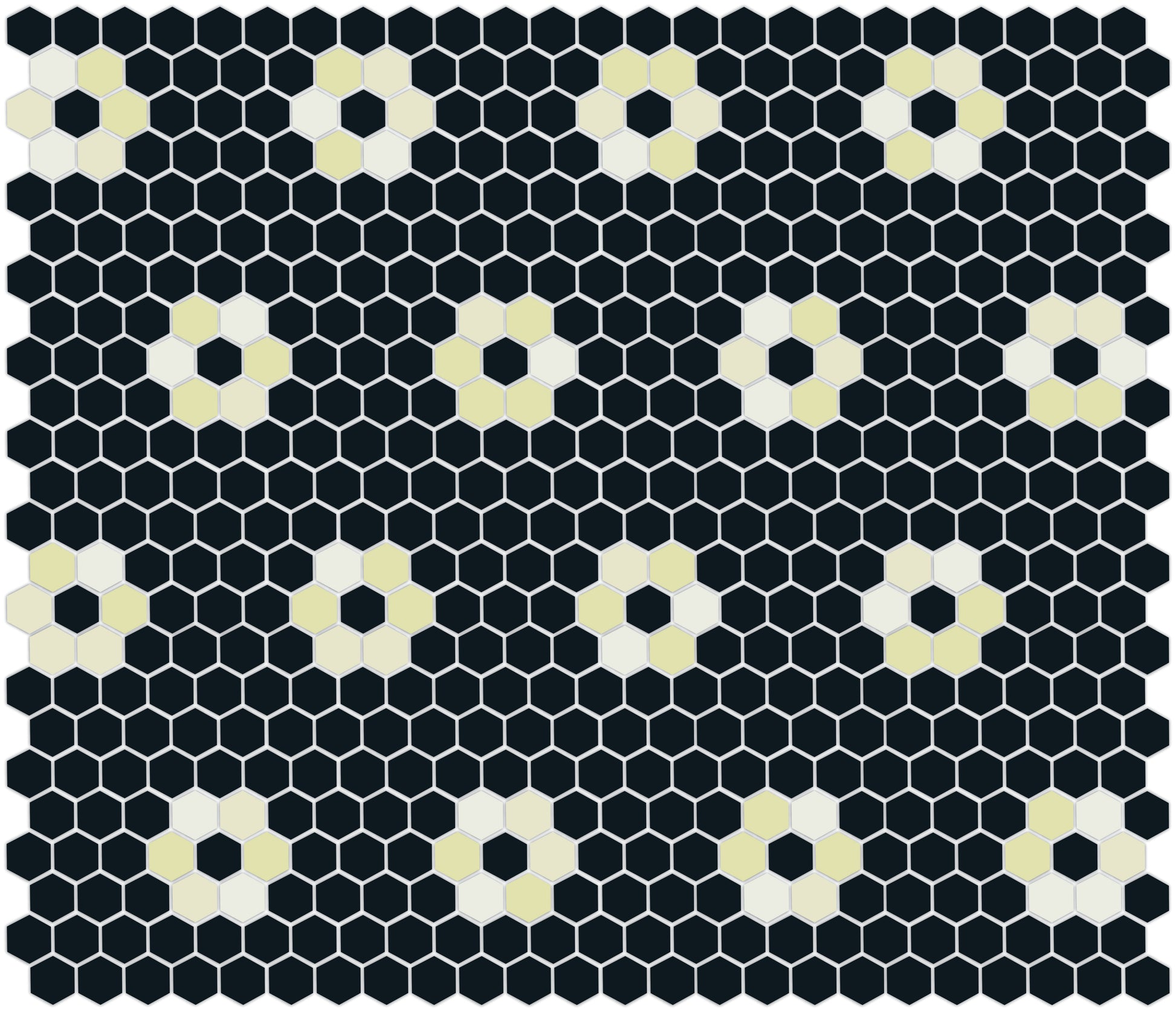 Tile featuring Repeating Rosette motif in Pinnacle hexagon style