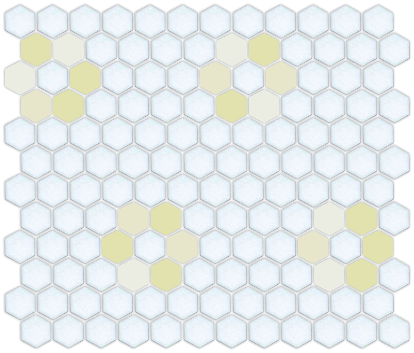 Tile featuring Repeating Rosette motif in Pinnacle hexagon style