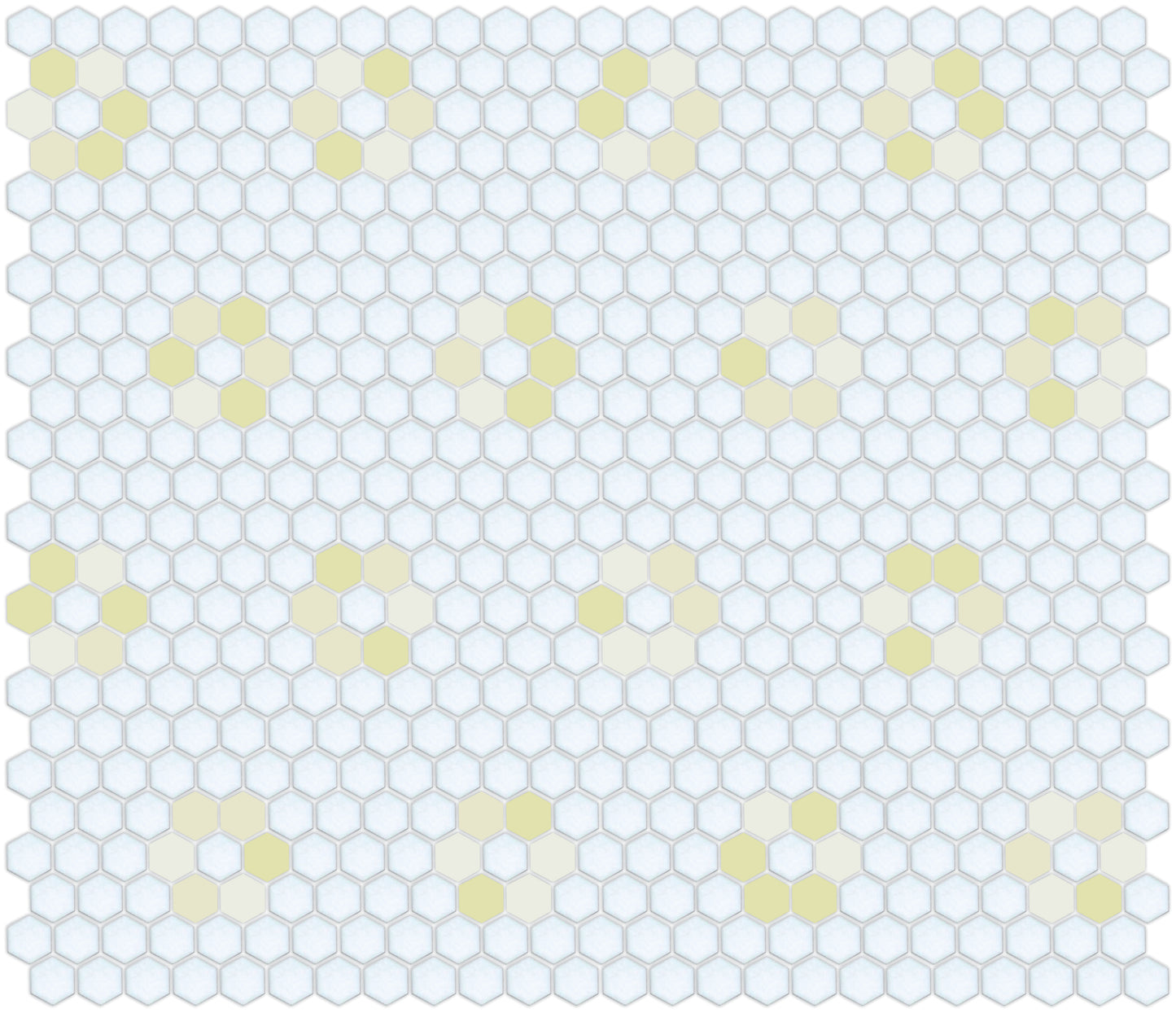 Tile featuring Repeating Rosette motif in Pinnacle hexagon style