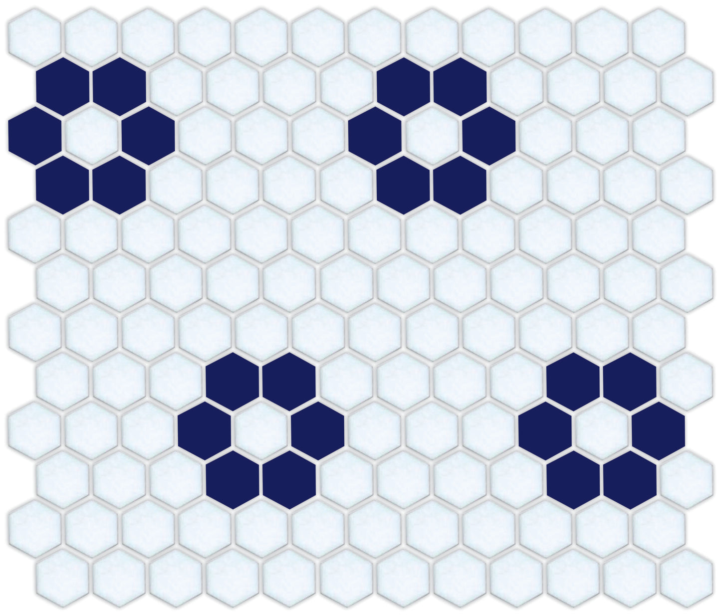 Tile featuring Repeating Rosette motif in Pinnacle hexagon style