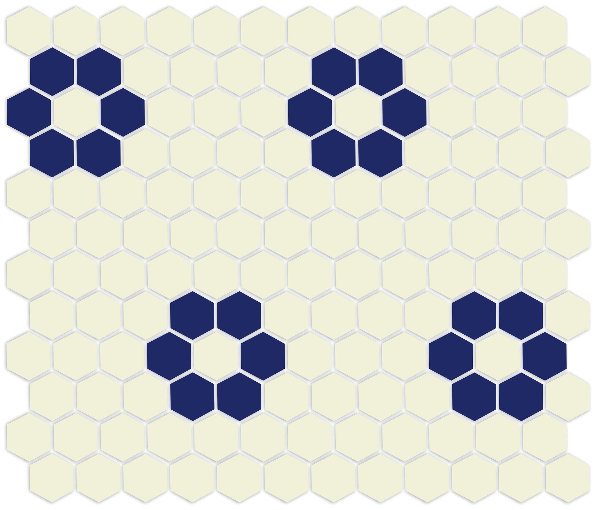 Tile featuring Repeating Rosette motif in Pinnacle hexagon style