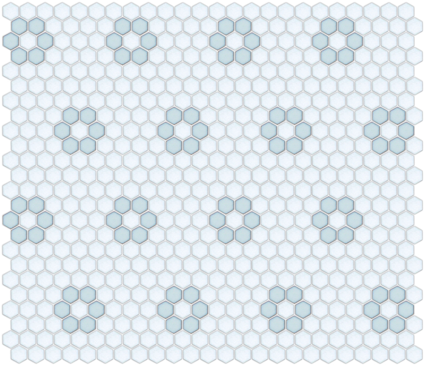 Tile featuring Repeating Rosette motif in Pinnacle hexagon style