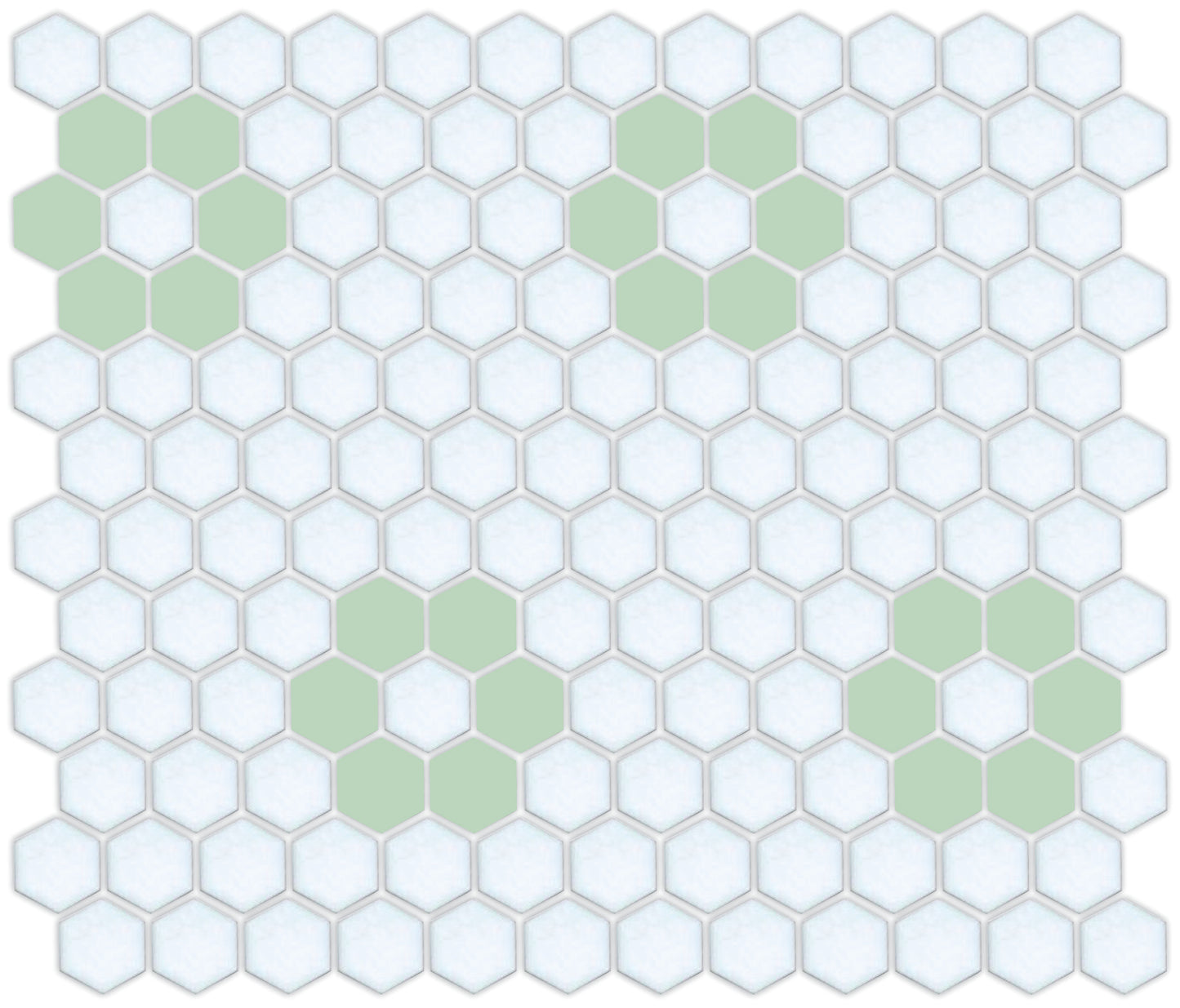 Tile featuring Repeating Rosette motif in Pinnacle hexagon style