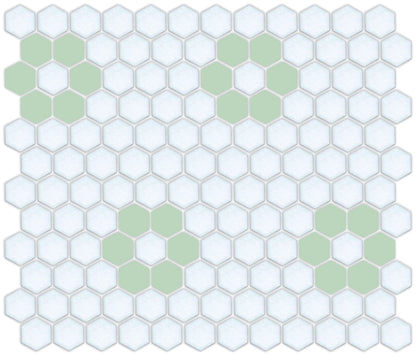 Tile featuring Repeating Rosette motif in Pinnacle hexagon style
