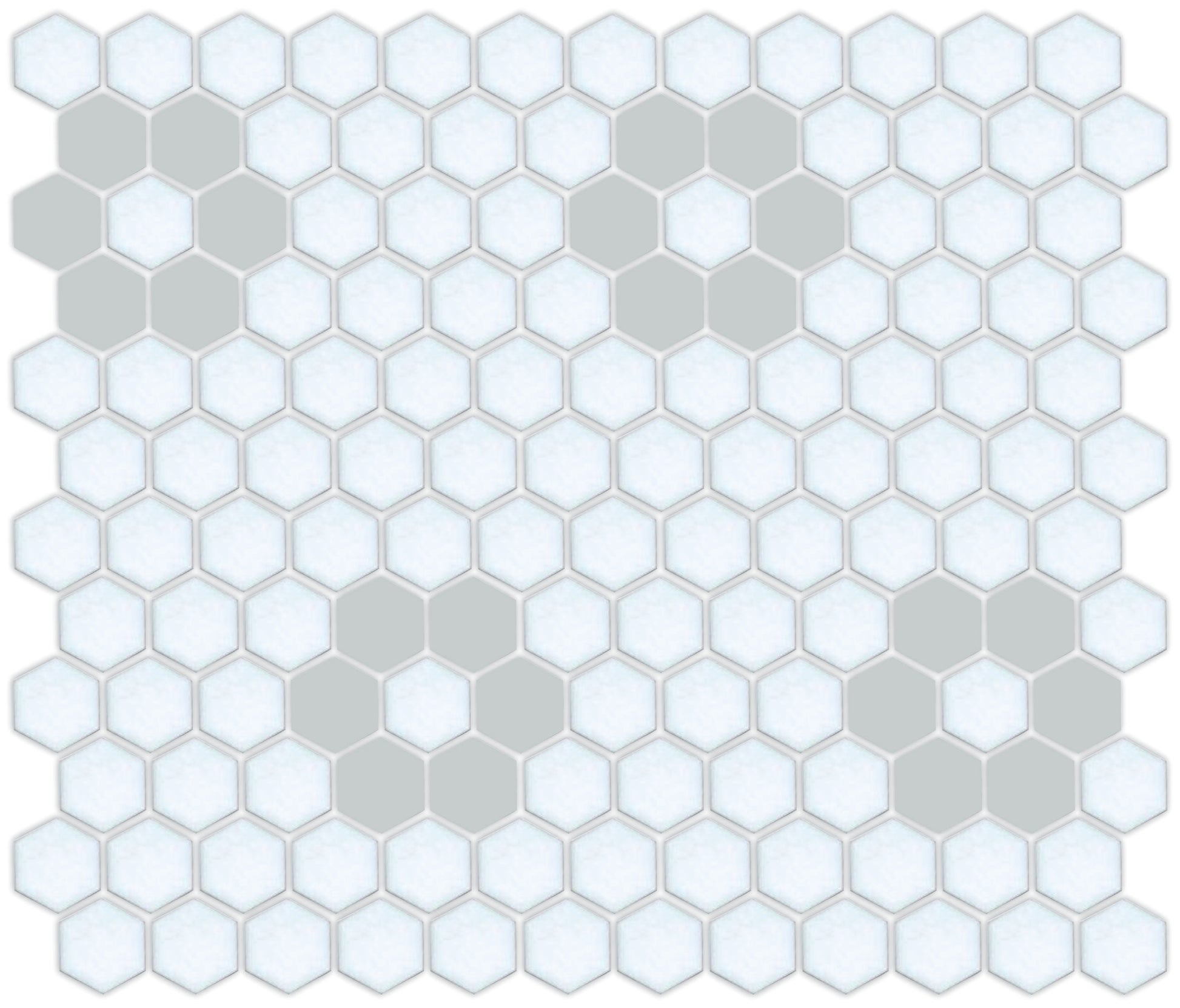 Tile featuring Repeating Rosette motif in Pinnacle hexagon style