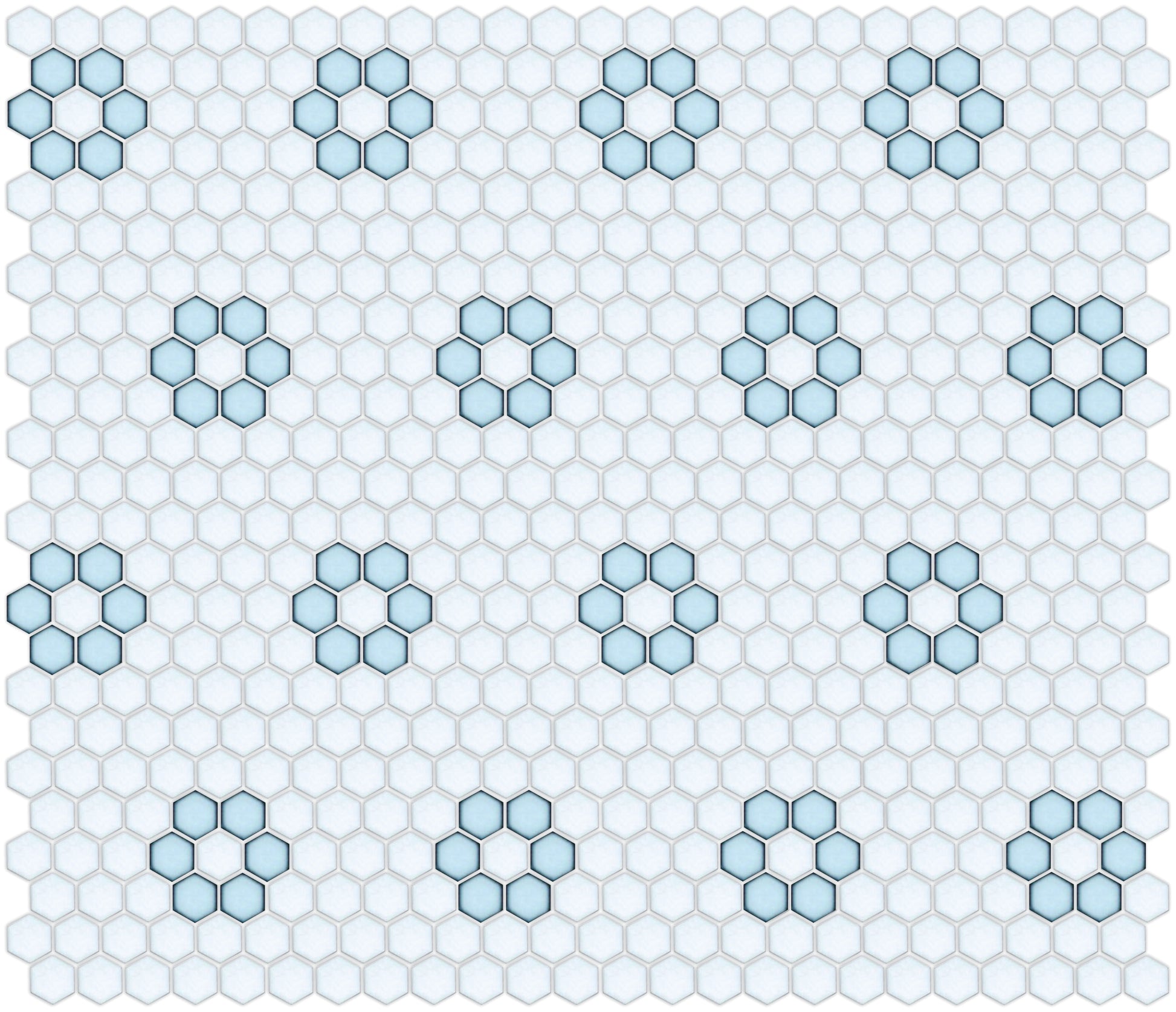 Tile featuring Repeating Rosette motif in Pinnacle hexagon style