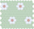 Turkish Rose/Satin White on Pistachio Green