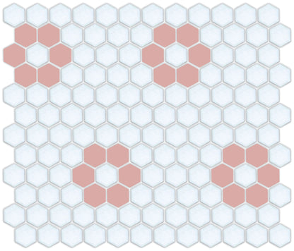 Tile featuring Repeating Rosette motif in Pinnacle hexagon style