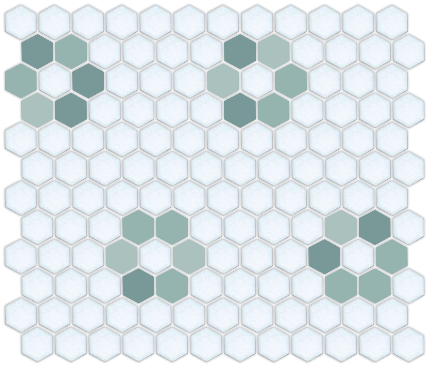 Tile featuring Repeating Rosette motif in Pinnacle hexagon style