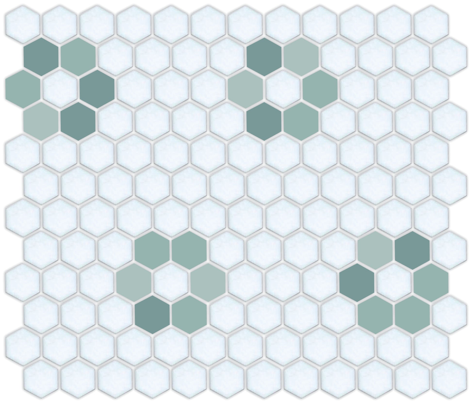 Tile featuring Repeating Rosette motif in Pinnacle hexagon style
