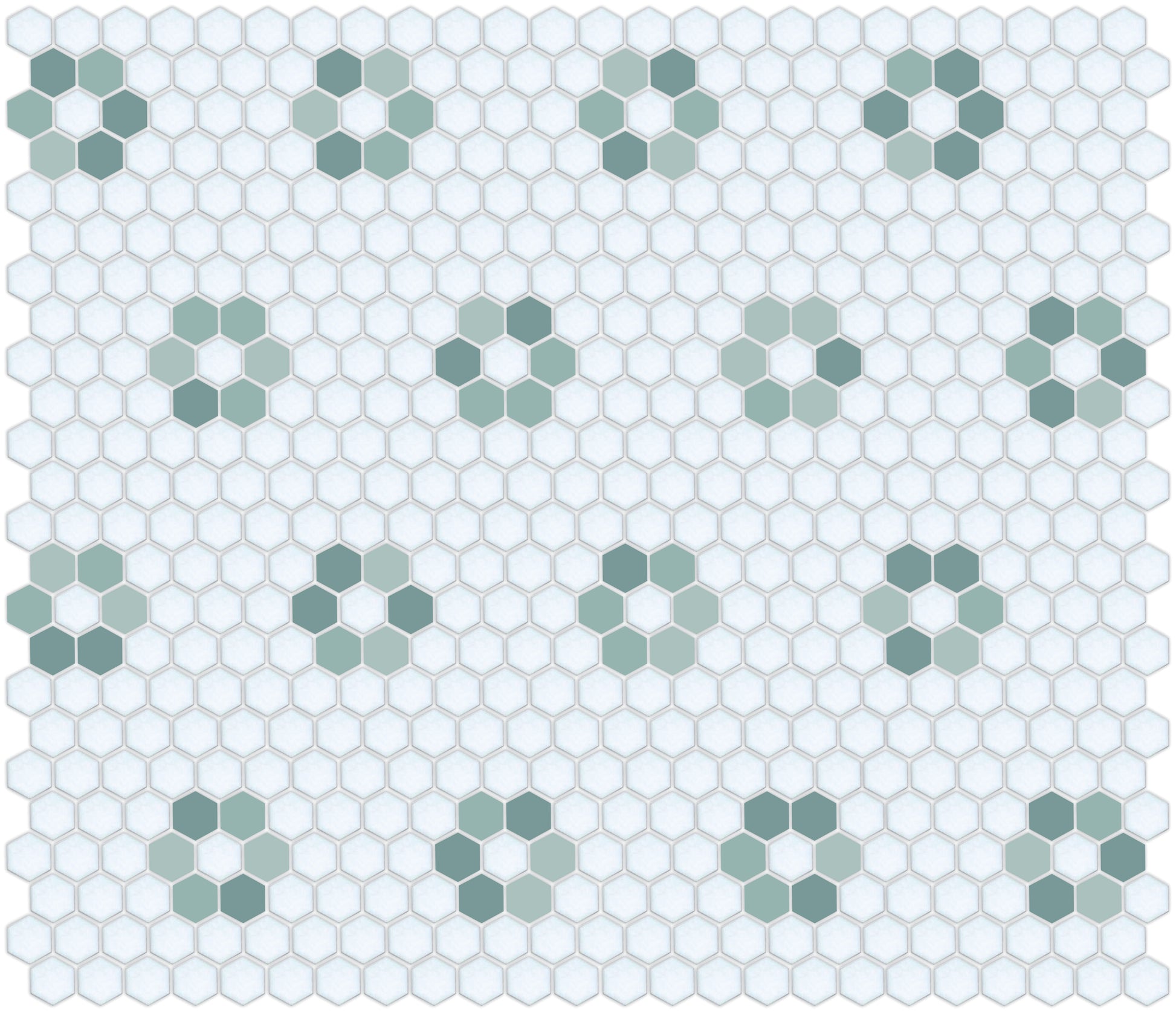 Tile featuring Repeating Rosette motif in Pinnacle hexagon style