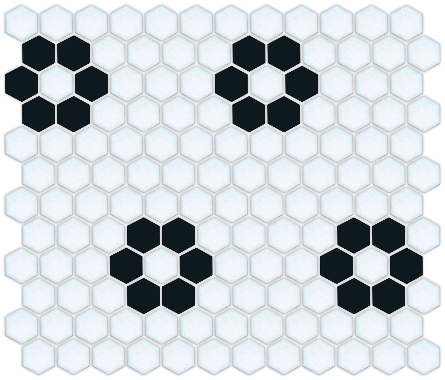 Tile featuring Repeating Rosette motif in Pinnacle hexagon style