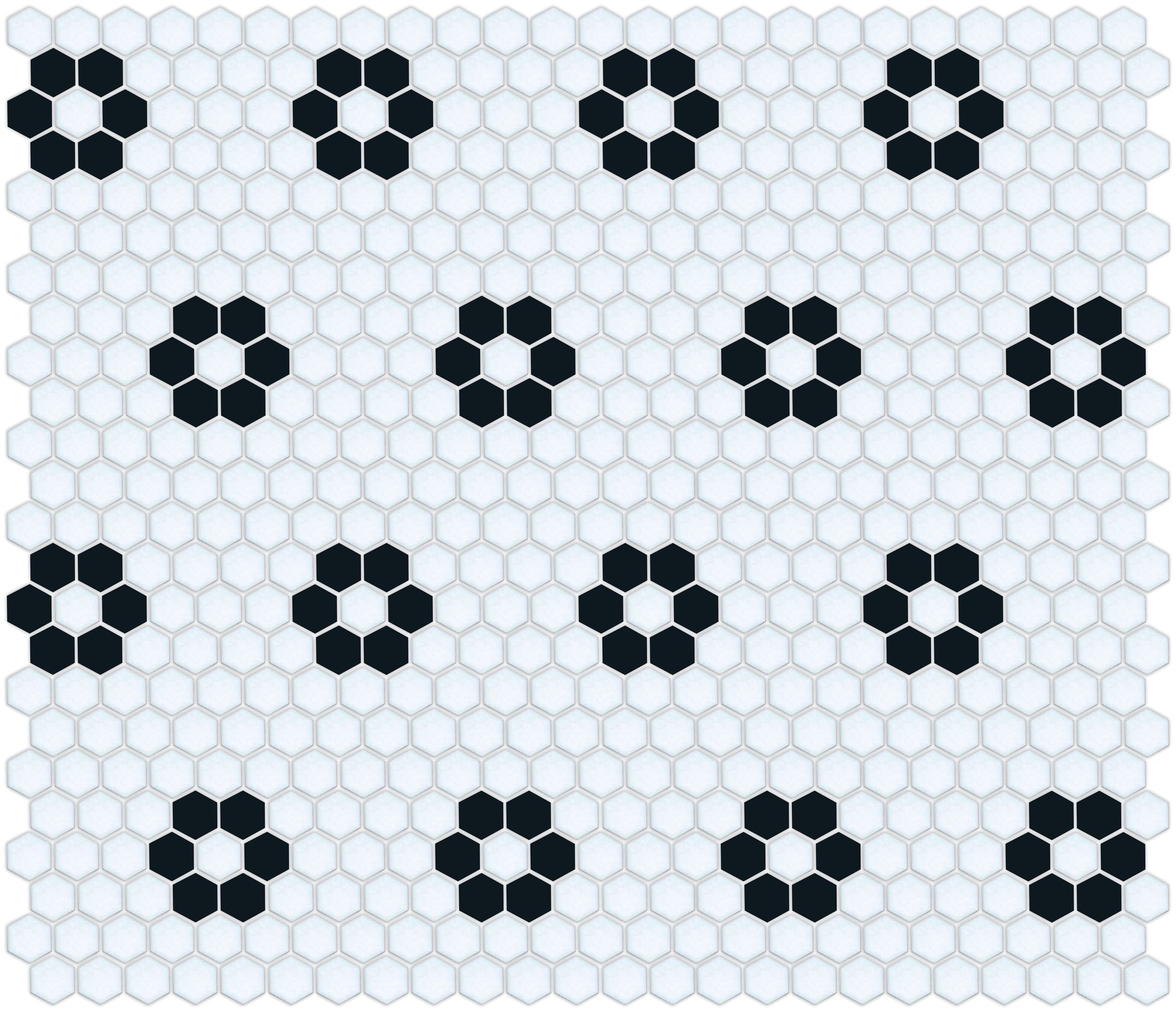 Tile featuring Repeating Rosette motif in Pinnacle hexagon style