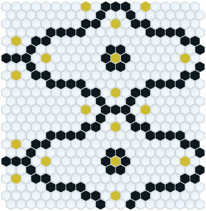 Bordeaux Tile Model featuring Pinnacle Hexagon Pattern Design