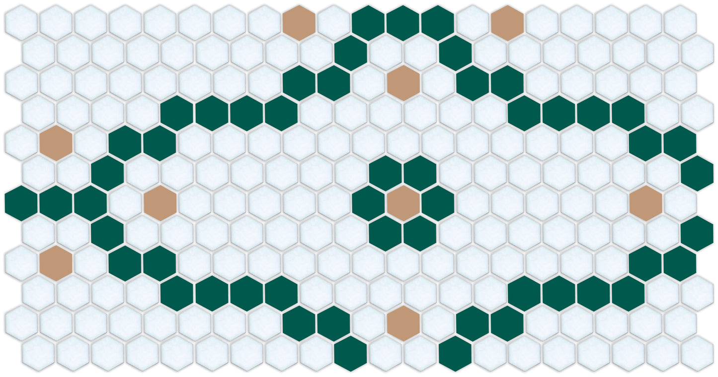 Bordeaux Tile Model featuring Pinnacle Hexagon Pattern Design