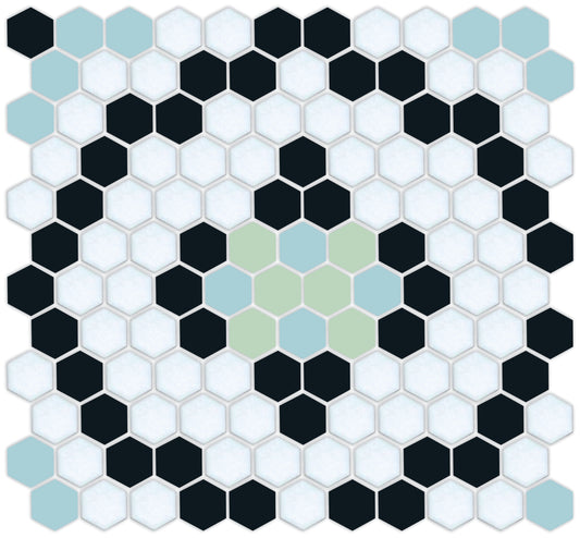 Chateau hexagon tile pattern - Livadia option