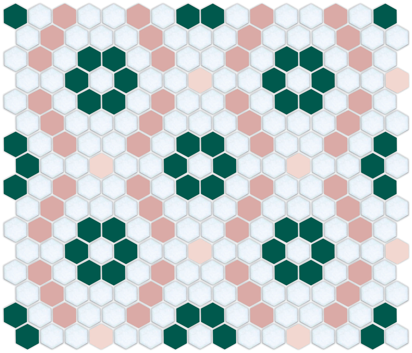 Kismet hexagon mosaic decorative tile pattern