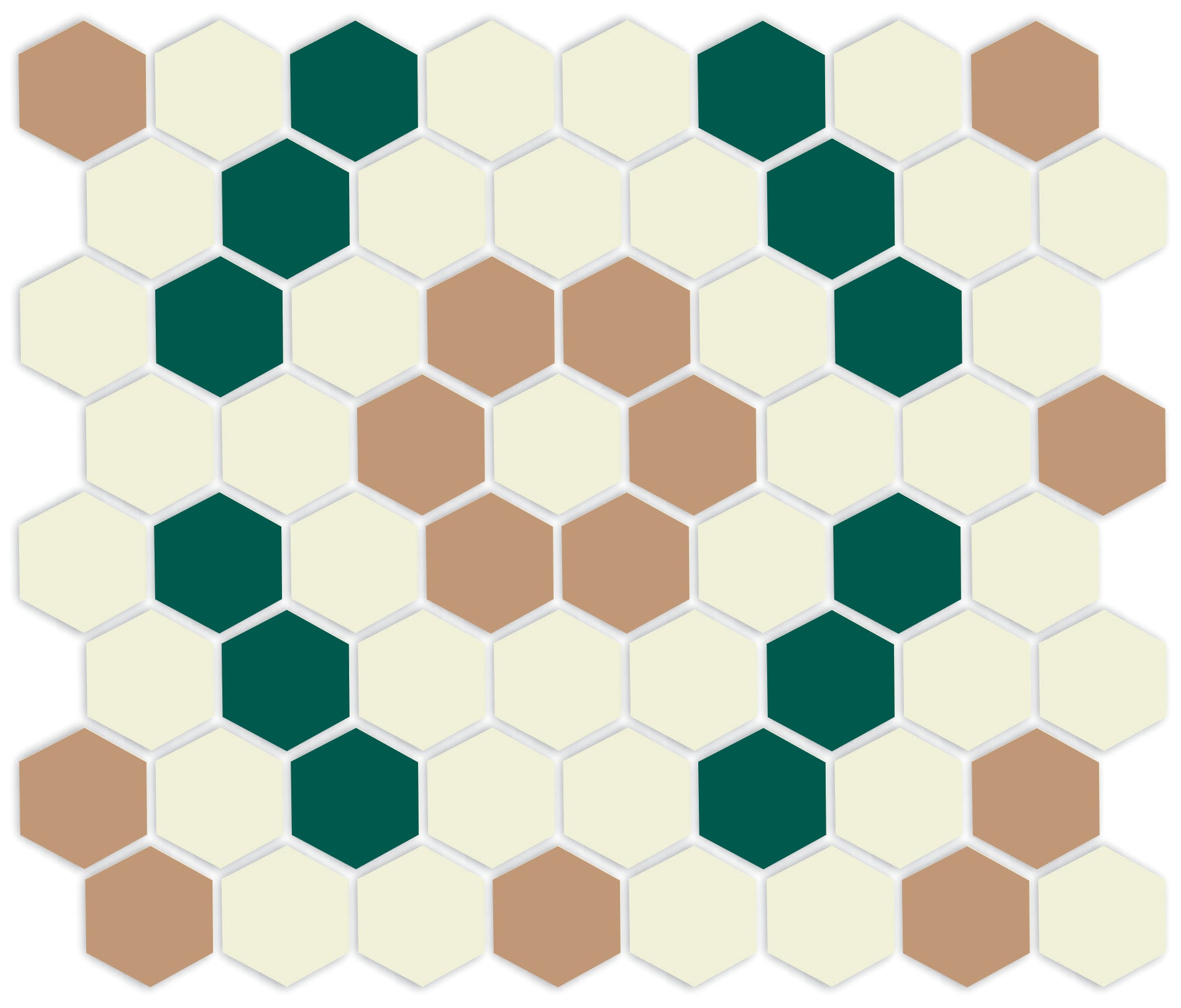 Contemporary pinnacle hex tile sheet in a refined style