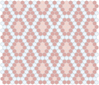 Double Diamonds, Pinnacle Hexagon Pattern Field, Cherry Blossom, Turkish Rose