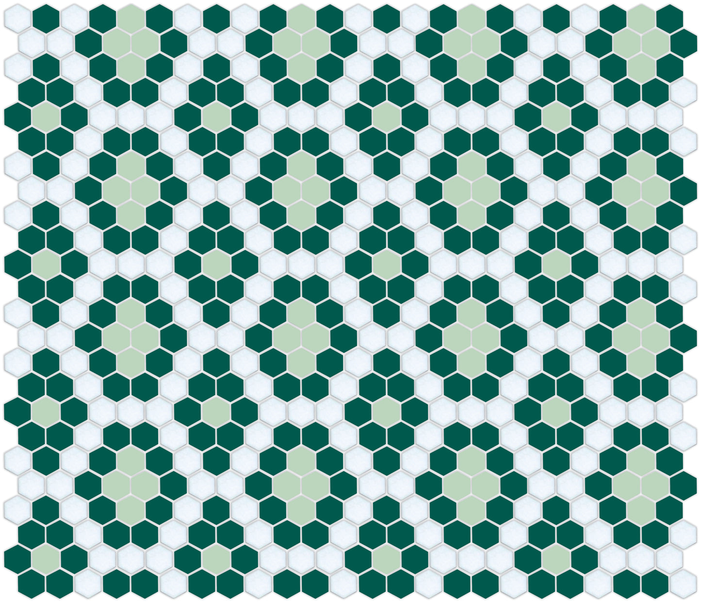Double Diamonds, Pinnacle Hexagon Pattern Field, Pistachio and Emerald