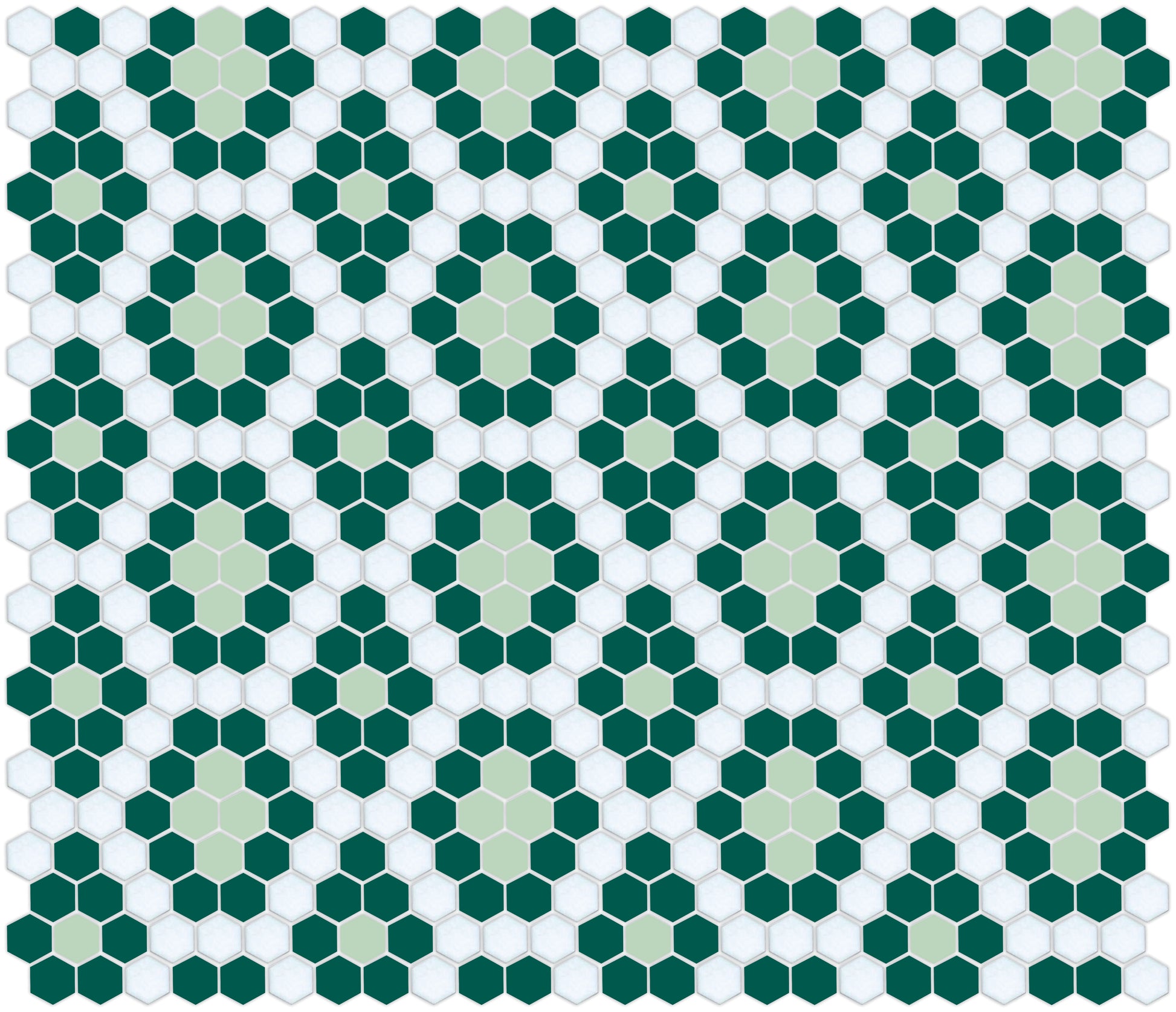 Double Diamonds, Pinnacle Hexagon Pattern Field, Pistachio and Emerald
