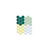 Butter/Emerald/Pistachio on Satin White