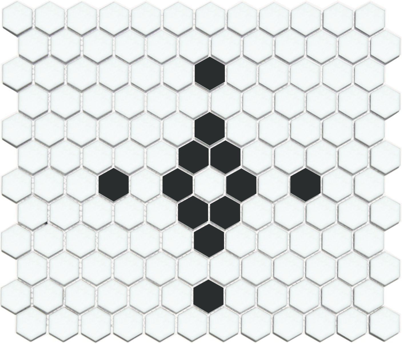 Diamond & Cross | Pinnacle Hexagon Pattern – mosaictile.com