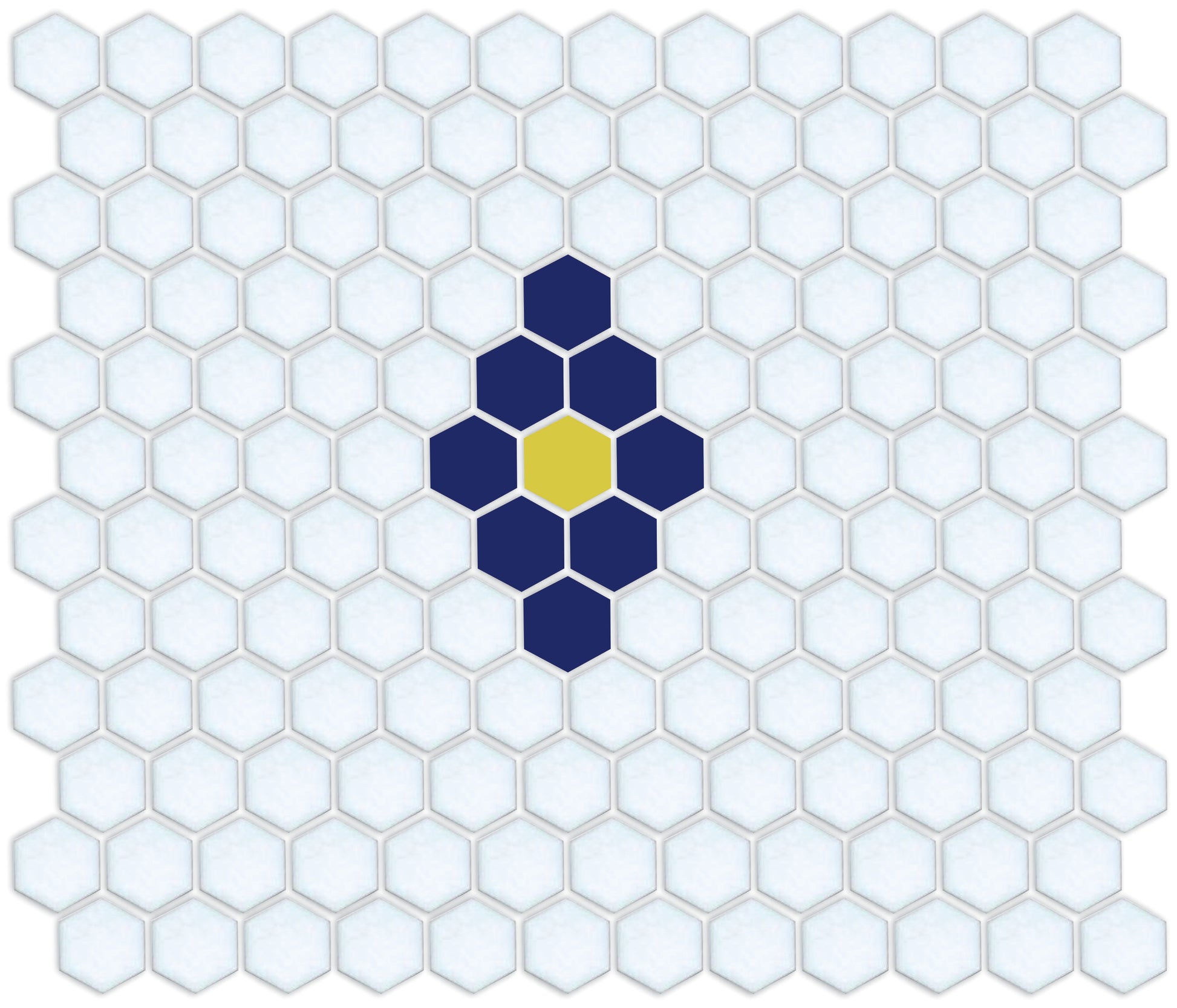 Diamond & Cross Pinnacle Hexagon Mosaic Tile Pattern