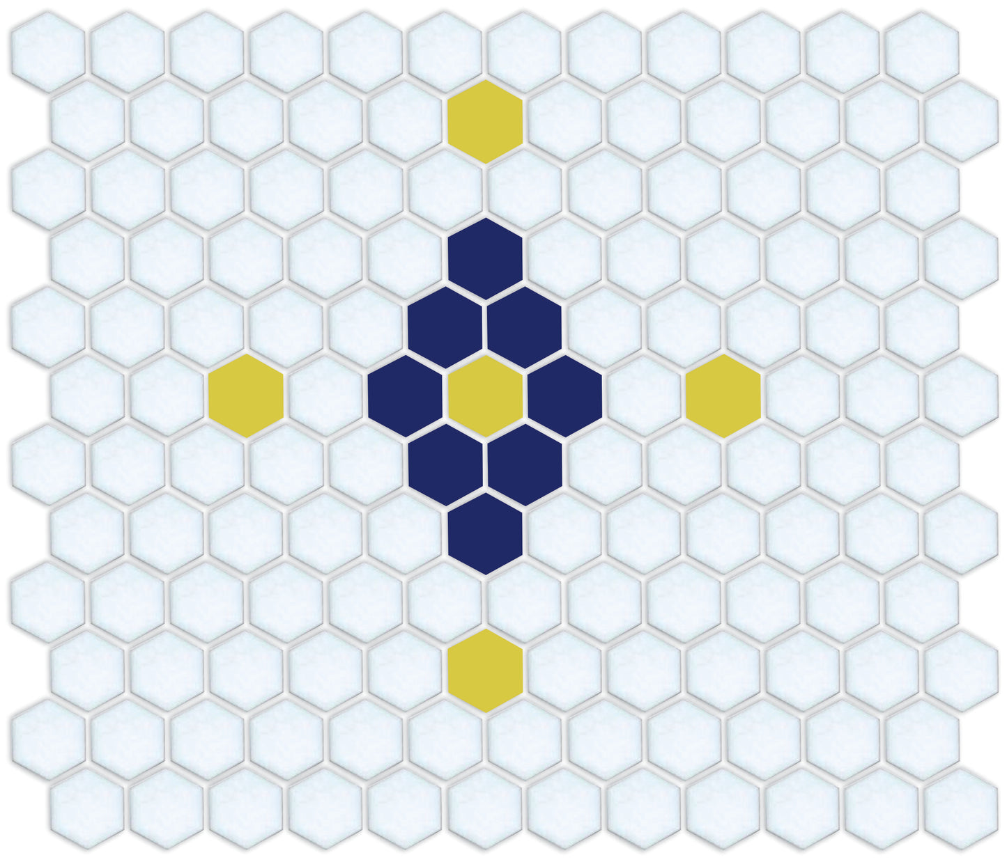 Diamond & Cross Pinnacle Hexagon Mosaic Tile Pattern