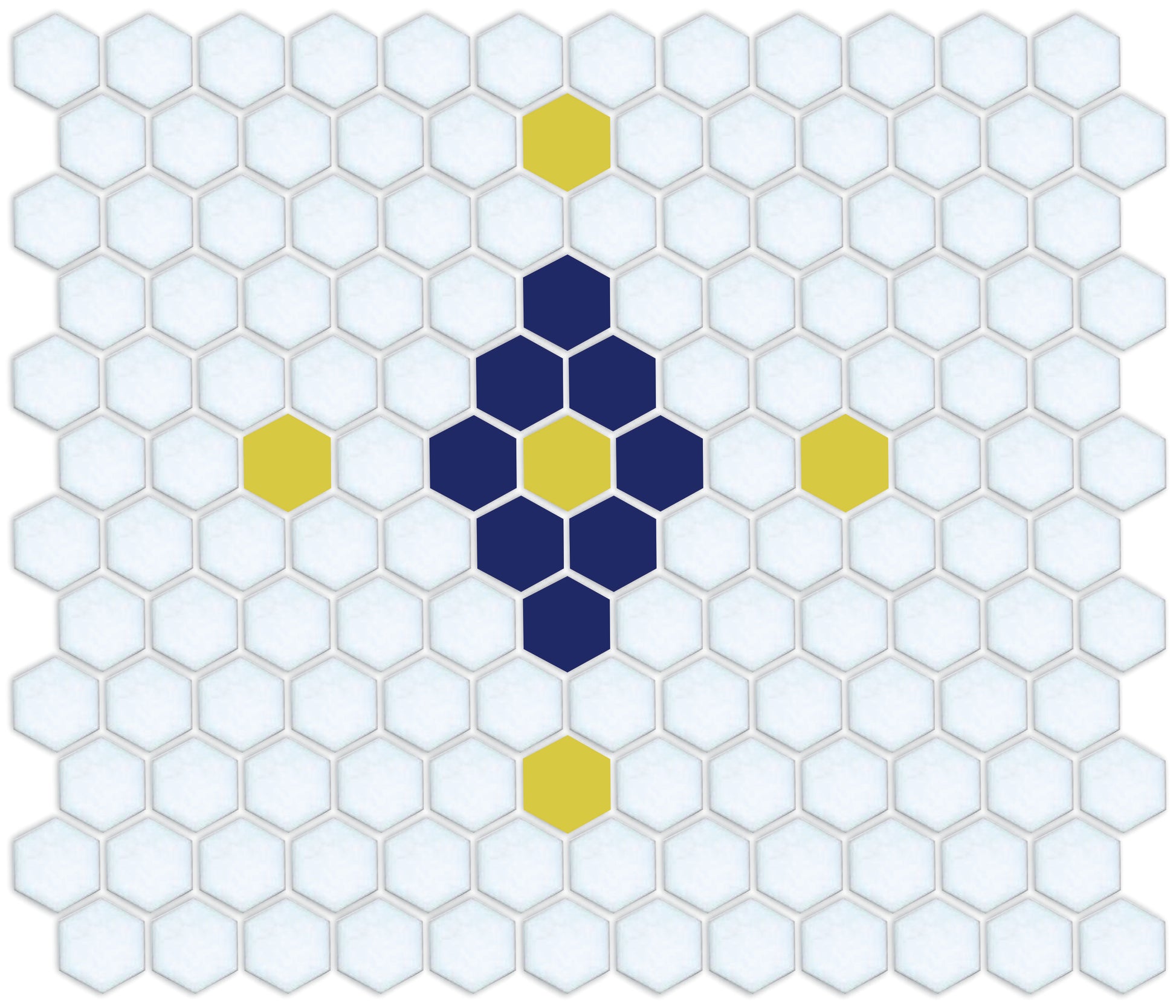 Diamond & Cross Pinnacle Hexagon Mosaic Tile Pattern