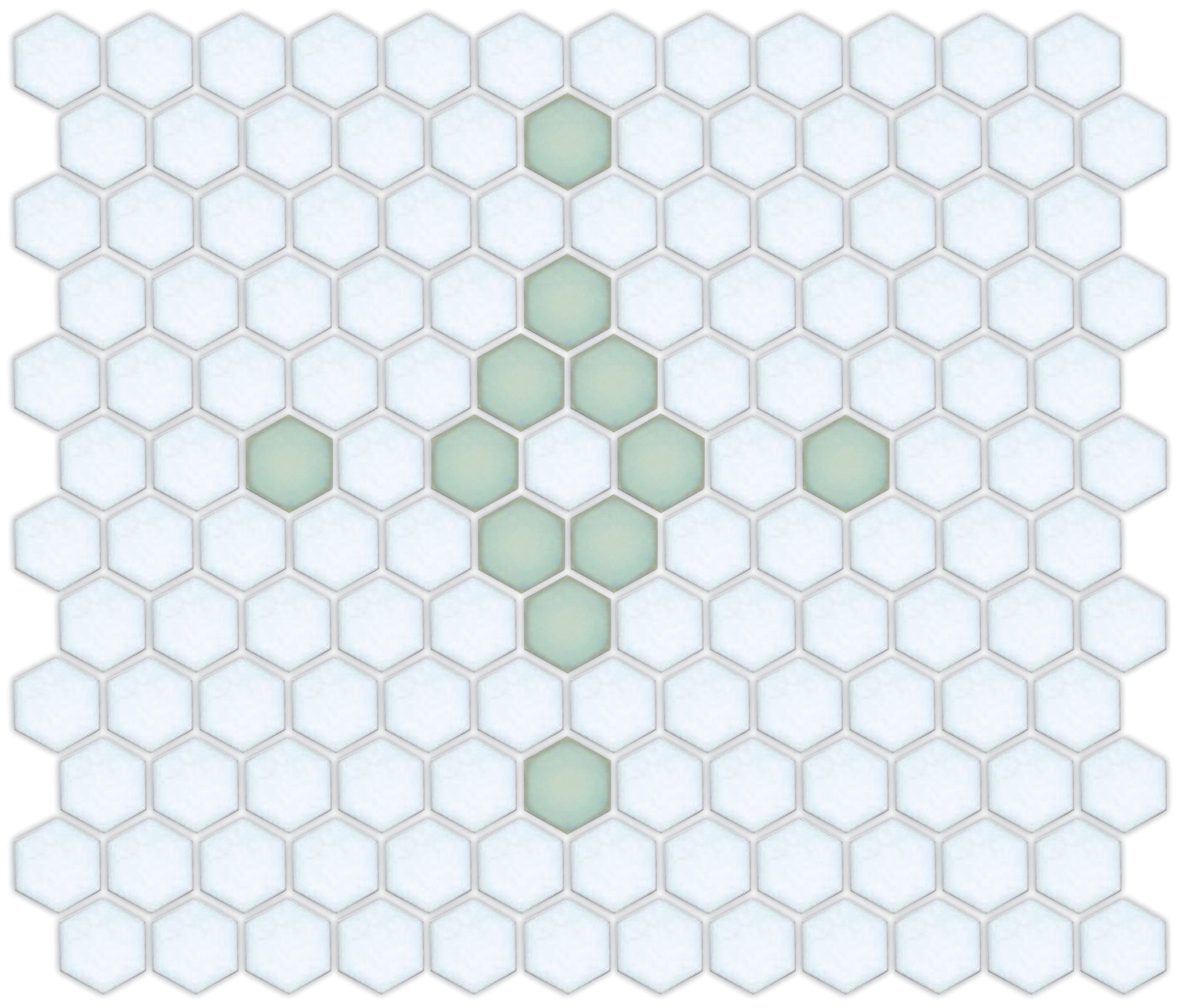 Diamond & Cross Pinnacle Hexagon Mosaic Tile Pattern