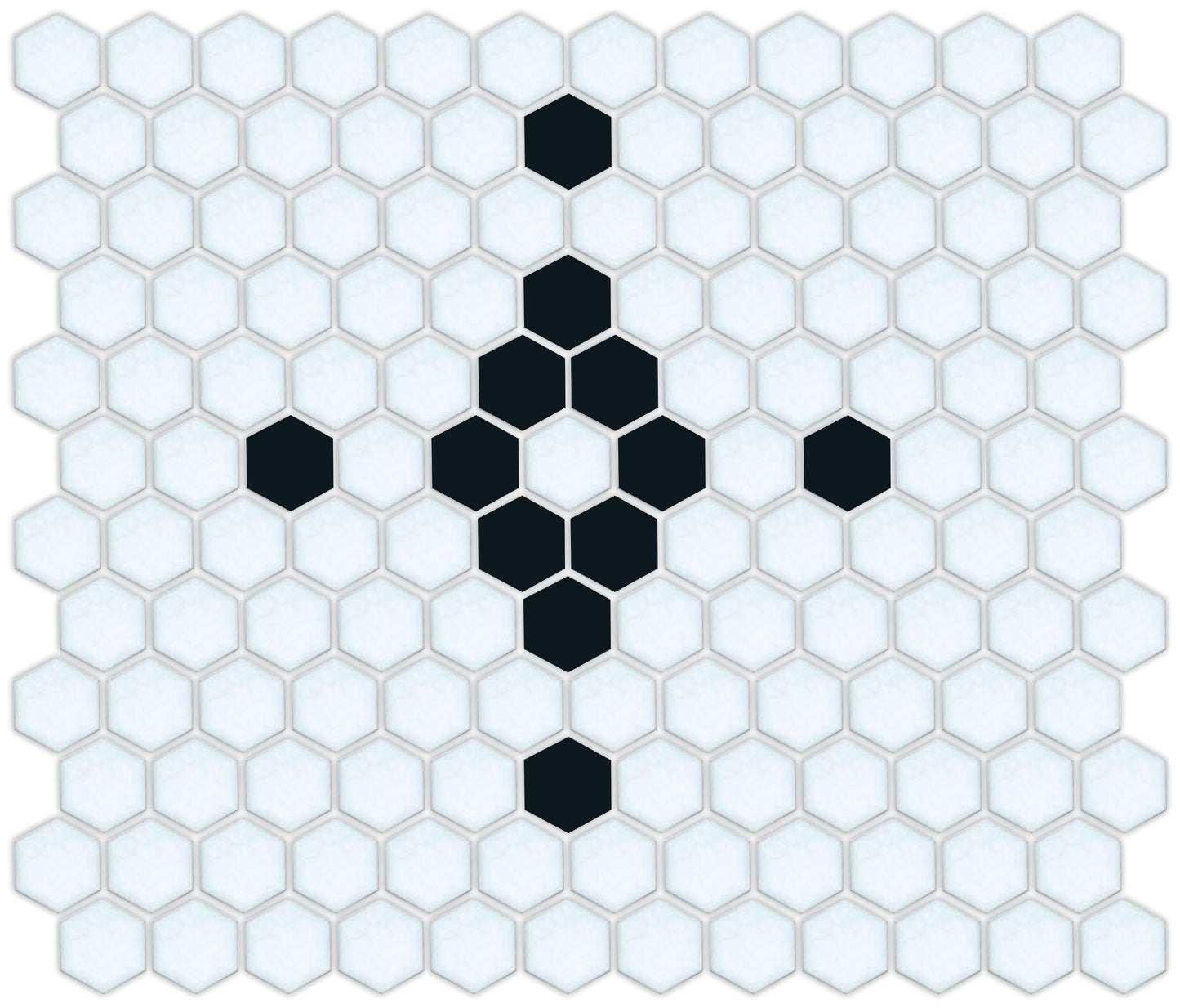 Diamond & Cross Pinnacle Hexagon Mosaic Tile Pattern