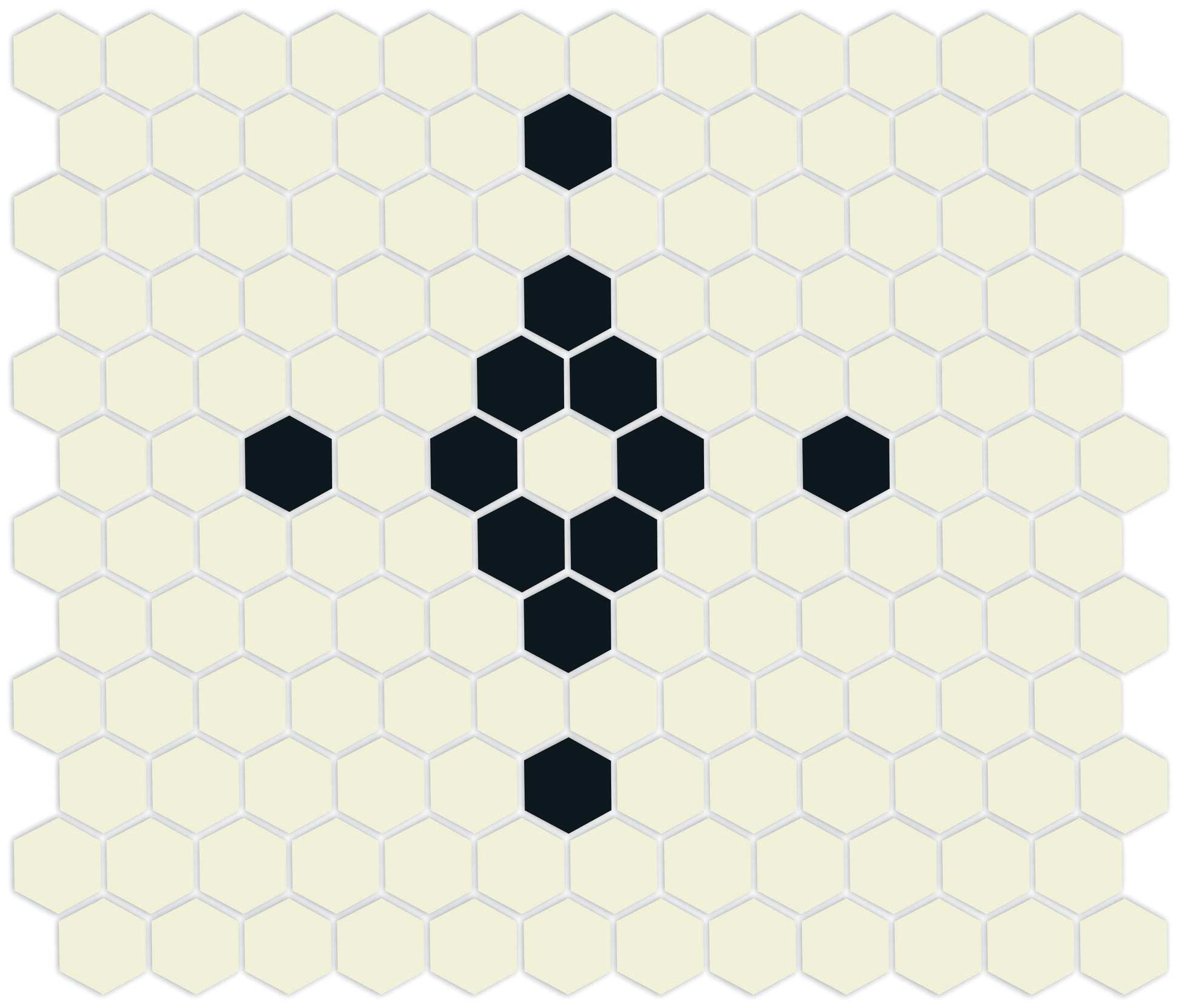 Diamond & Cross Pinnacle Hexagon Mosaic Tile Pattern
