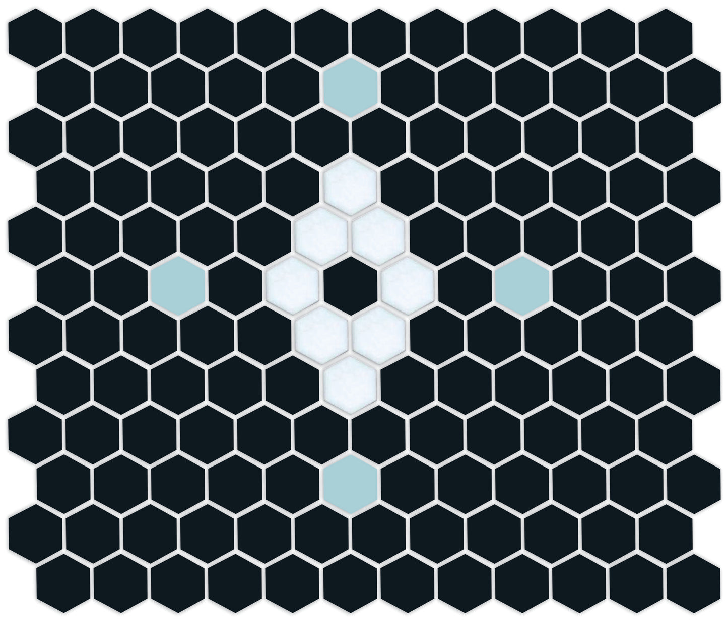 Diamond & Cross Pinnacle Hexagon Mosaic Tile Pattern