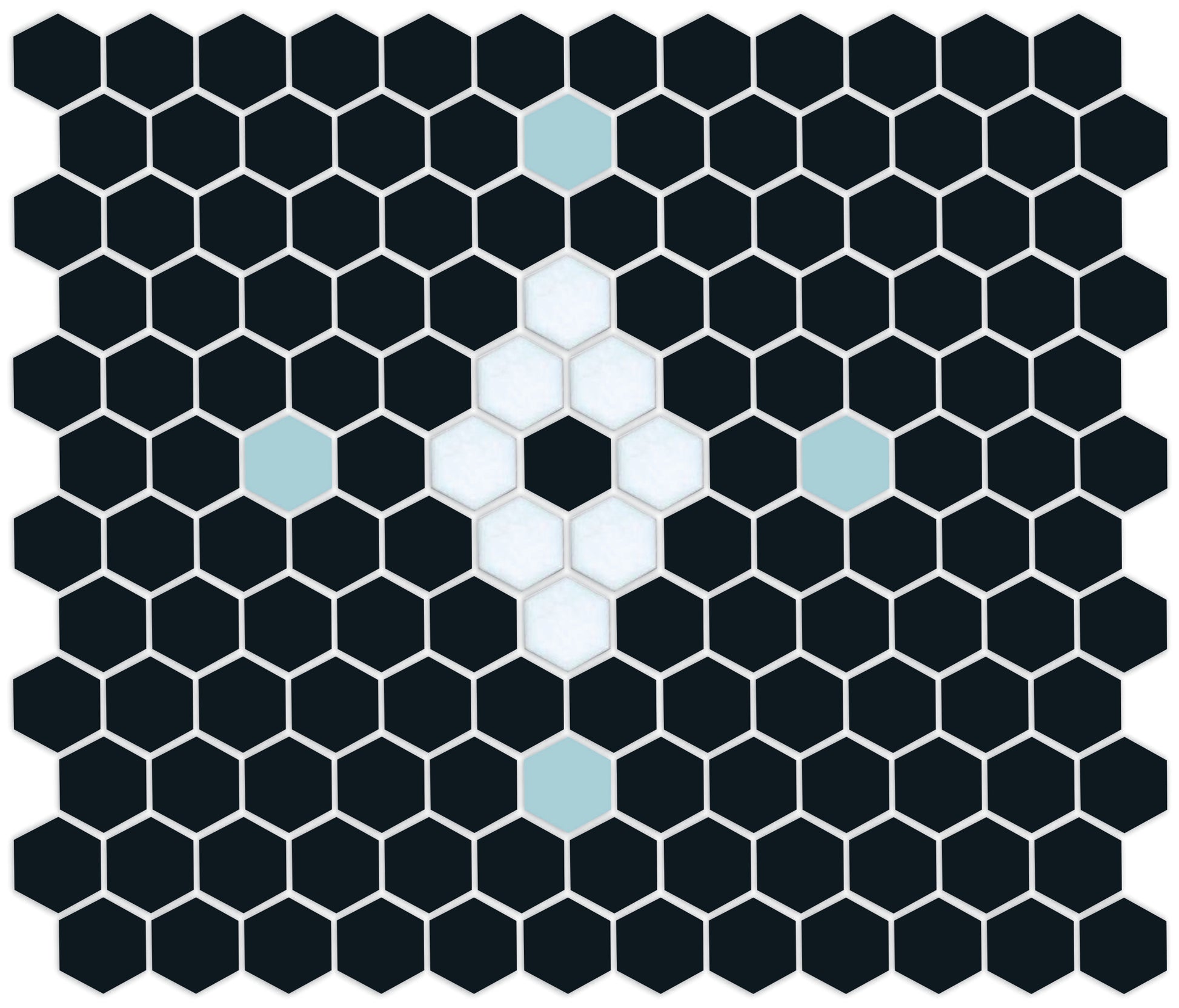 Diamond & Cross Pinnacle Hexagon Mosaic Tile Pattern