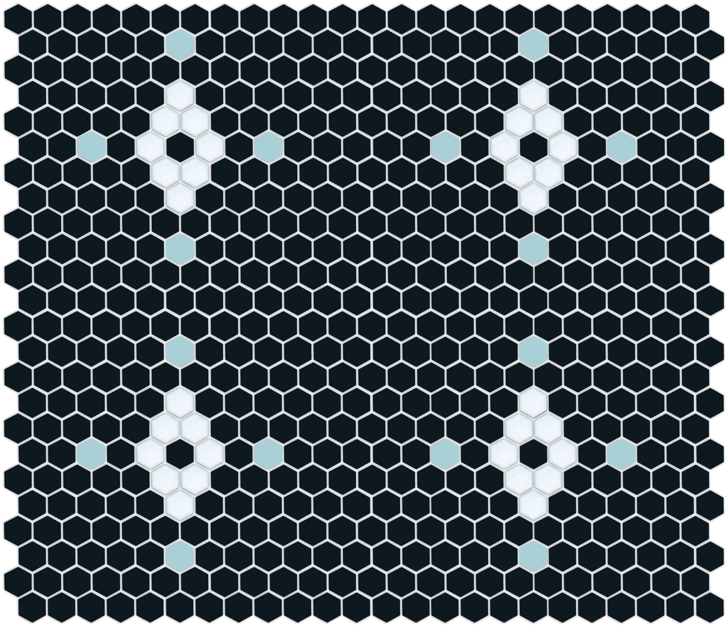 Glacier Blue/Satin White on Satin Black