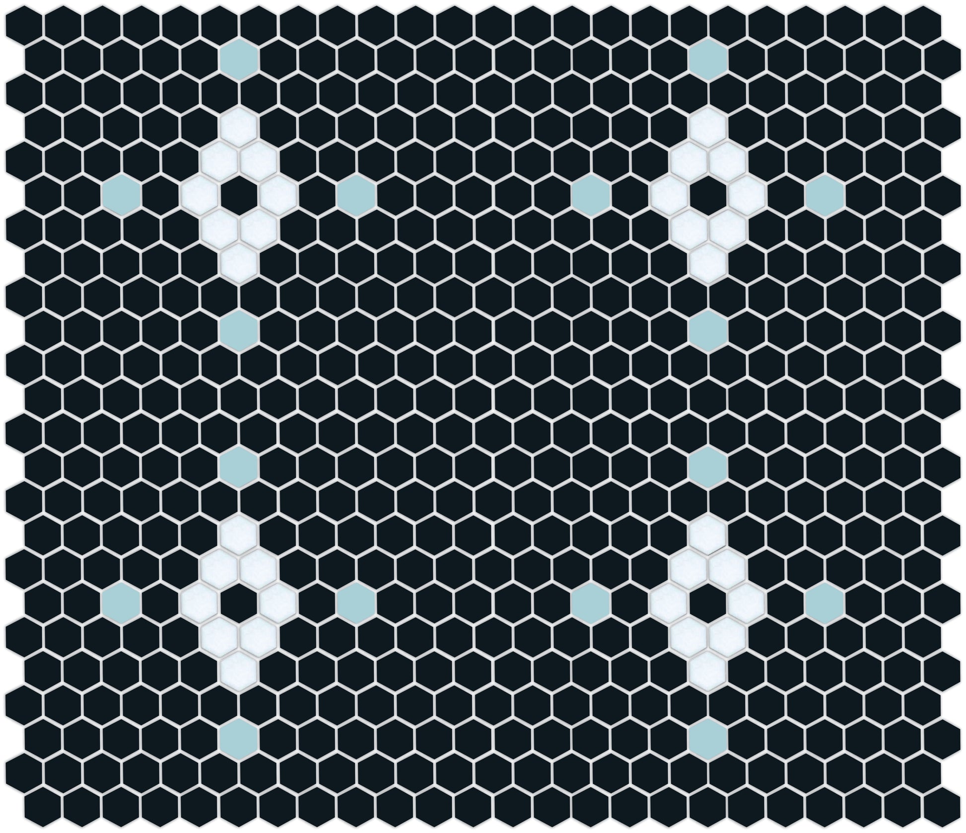 Glacier Blue/Satin White on Satin Black