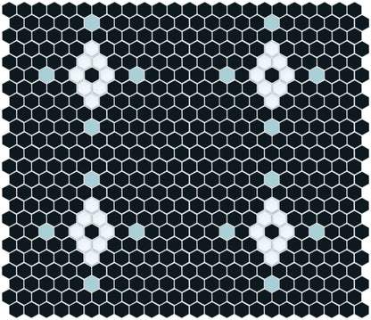 Glacier Blue/Satin White on Satin Black