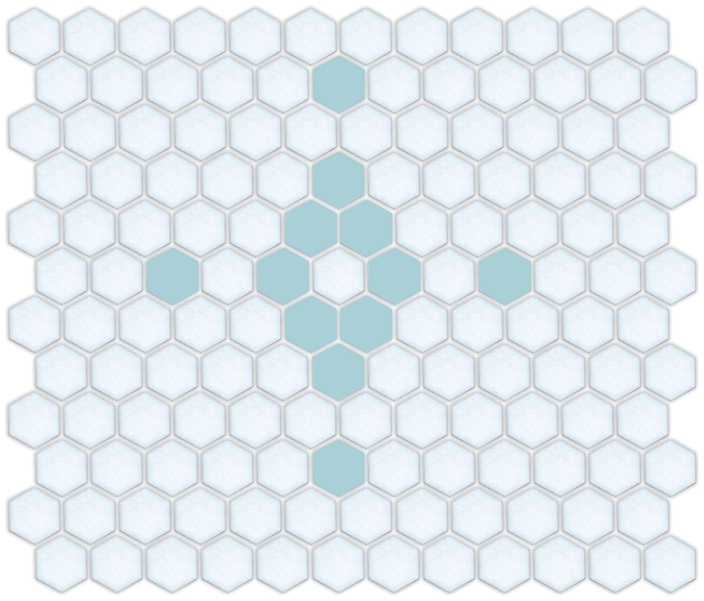 Diamond & Cross Pinnacle Hexagon Mosaic Tile Pattern