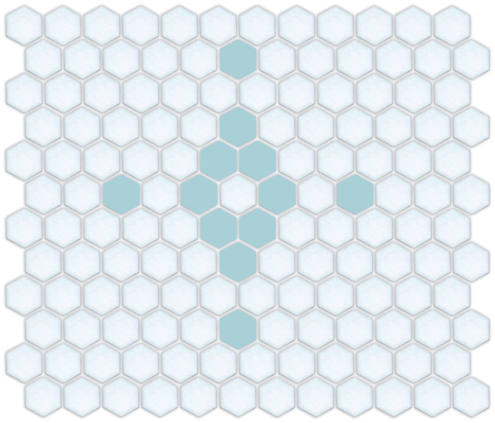 Diamond & Cross Pinnacle Hexagon Mosaic Tile Pattern