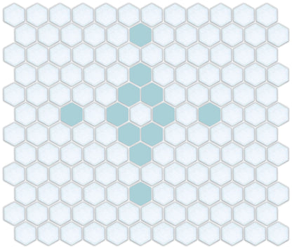 Diamond & Cross Pinnacle Hexagon Mosaic Tile Pattern