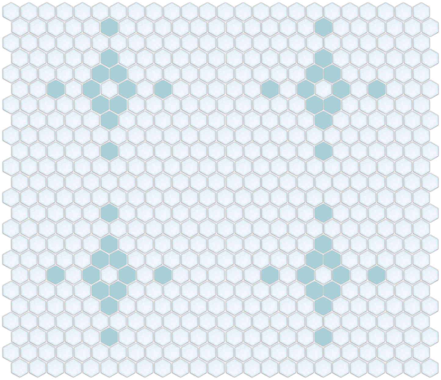 Glacier Blue on Satin White