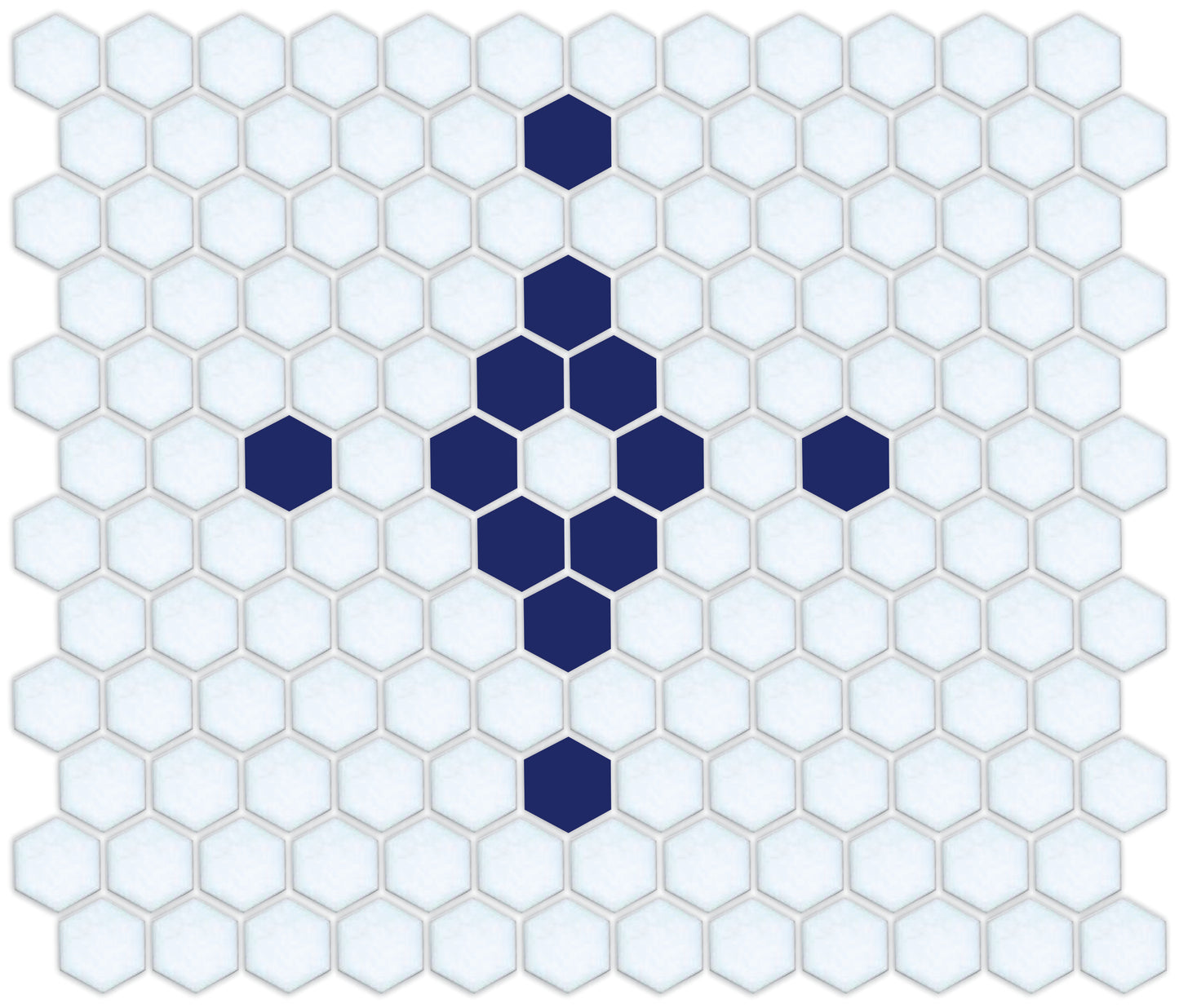 Diamond & Cross Pinnacle Hexagon Mosaic Tile Pattern