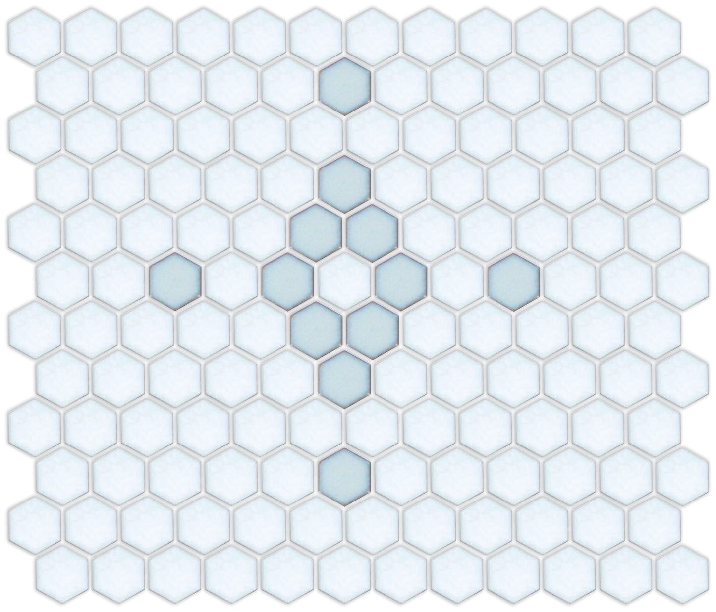 Powder Blue on Cotton White