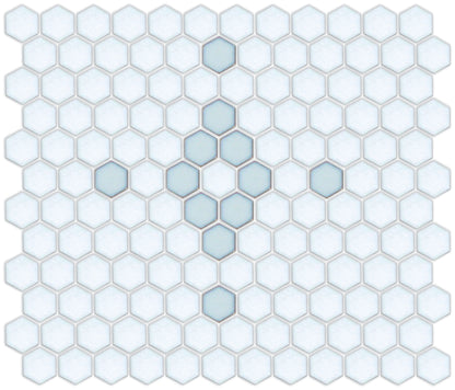 Powder Blue on Cotton White